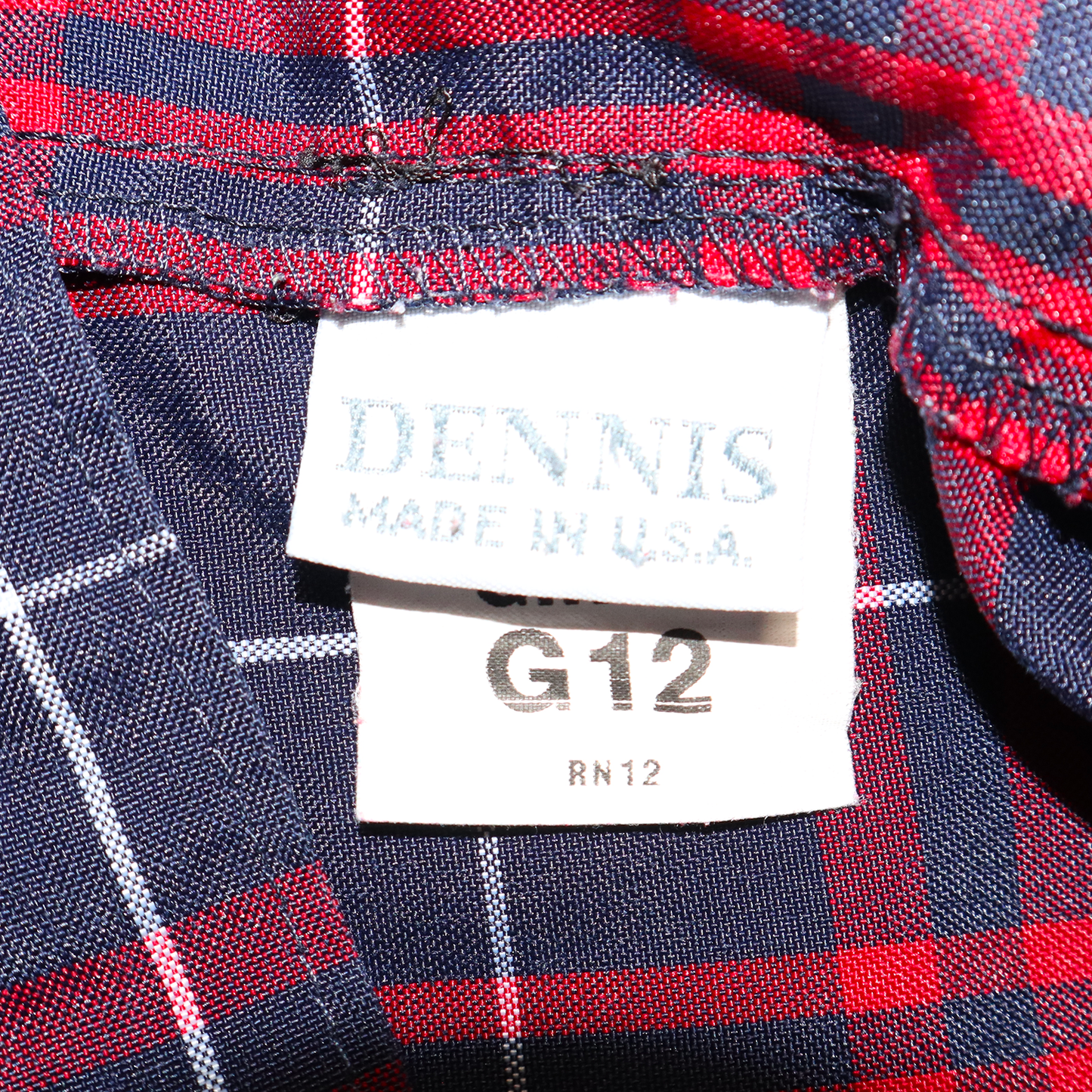 Jupe short à carreaux style portefeuille - S - Rouge et bleu