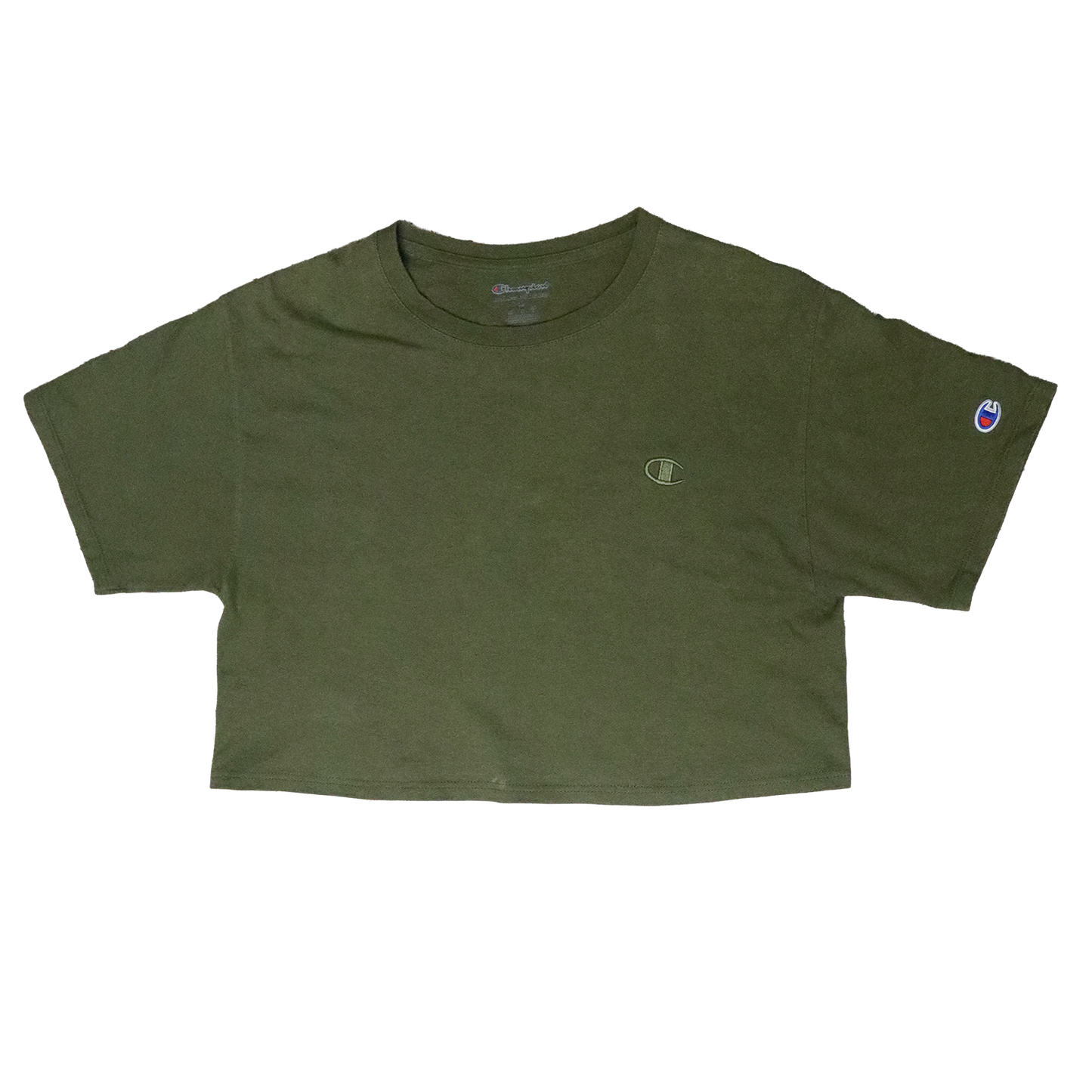 T-shirt Croptop Upcyclé - M - Vert