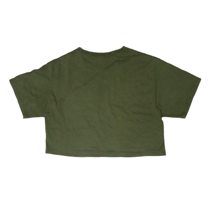 T-shirt Croptop Upcyclé - M - Vert
