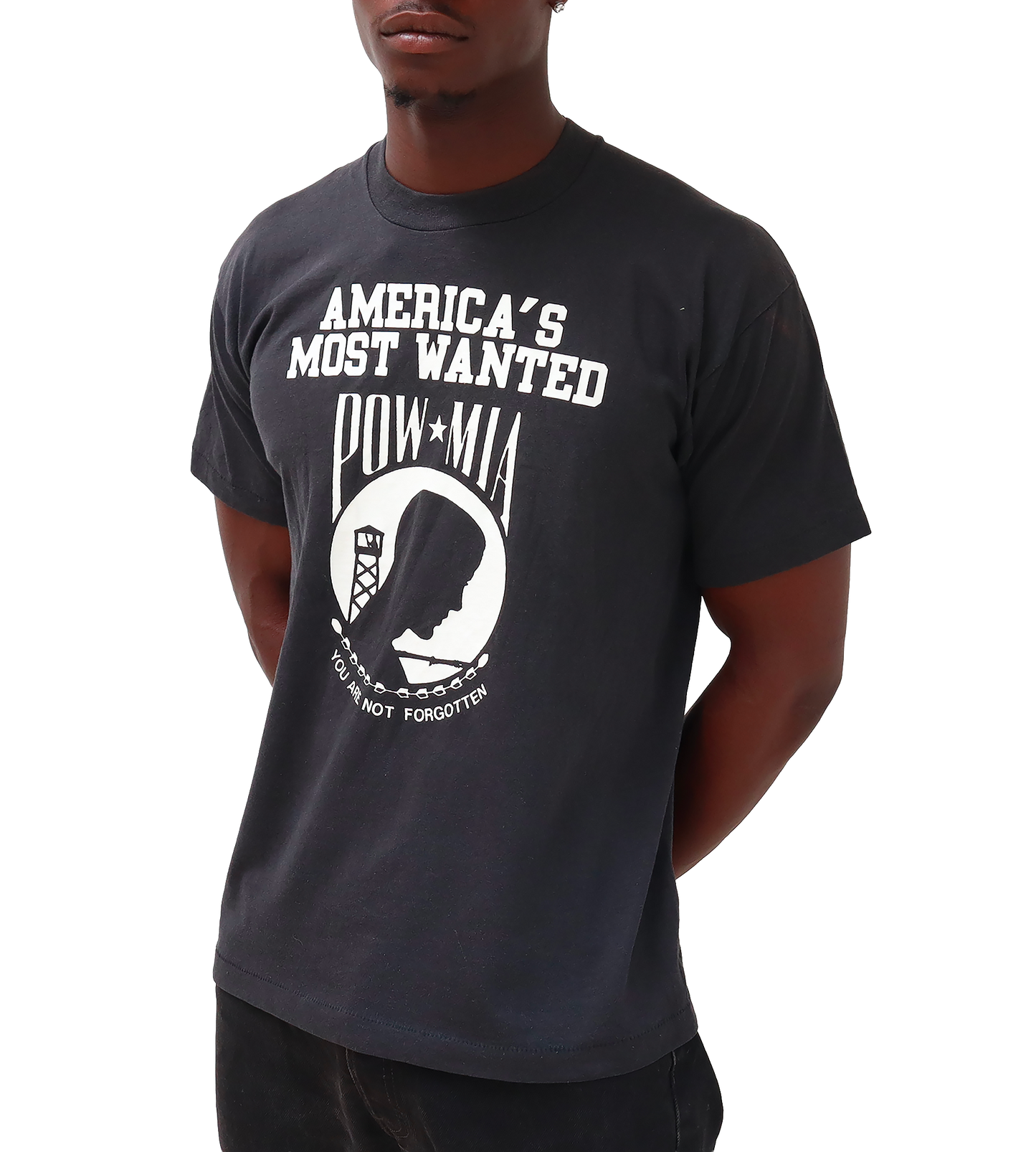 T-shirt America's Most Wanted - L - Gris foncé