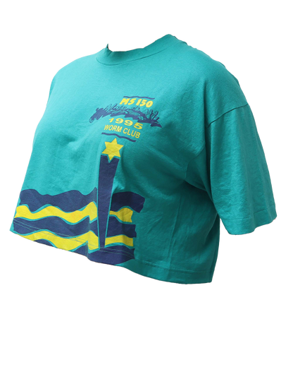 Croptop Upcyclé - L - Vert