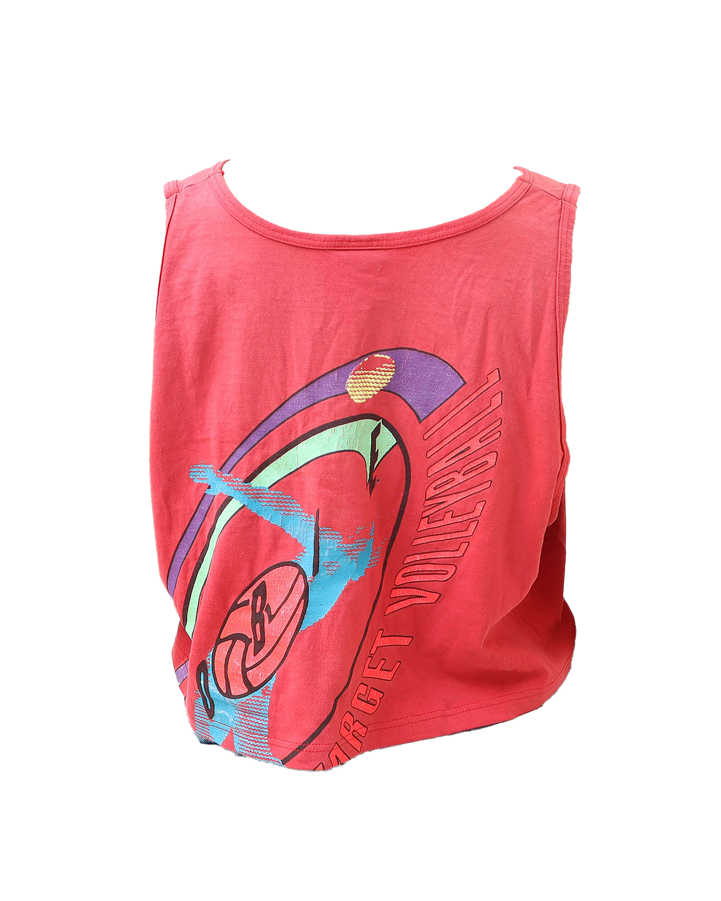 Croptop Upcyclé sans manche - XL- Rouge