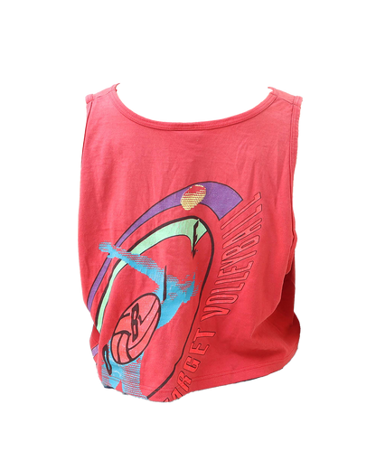 Croptop Upcyclé sans manche - XL- Rouge