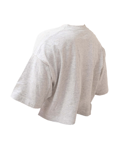 Croptop Upcyclé - XL - Gris/Blanc