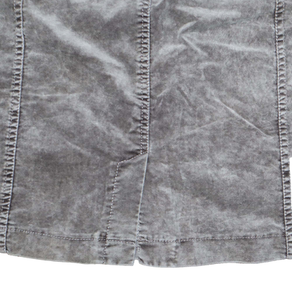 Jupe droite en velour - L - Gris