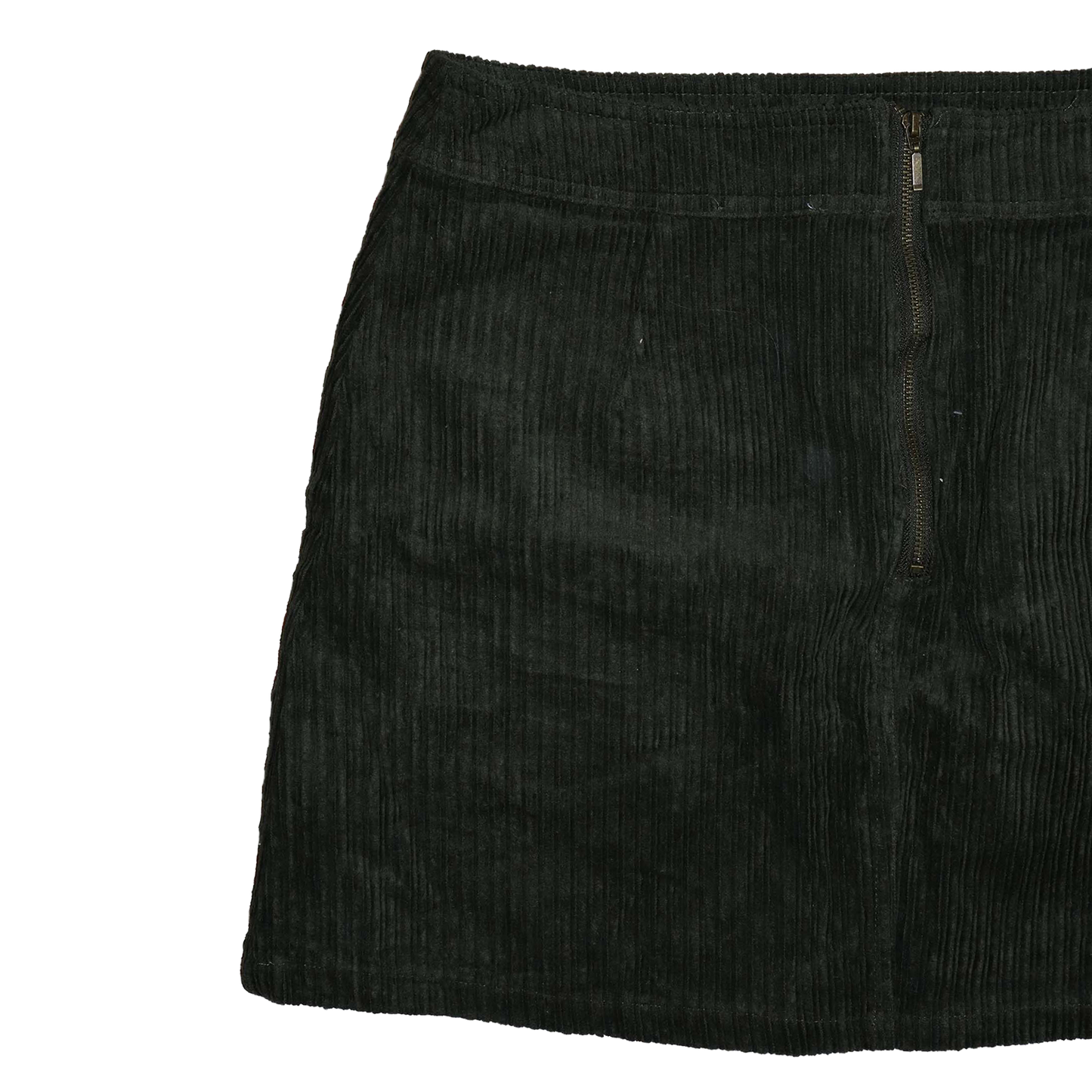 Jupe trapèze effet velours côtelé - M - Vert