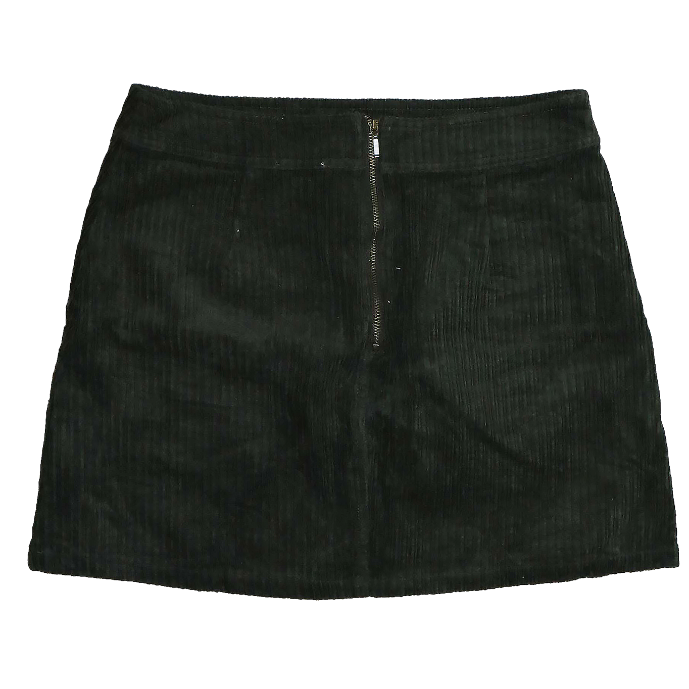 Jupe trapèze effet velours côtelé - M - Vert
