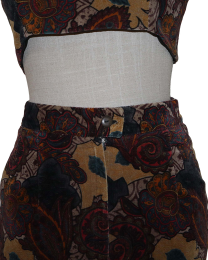 Ensemble Upcyclé - Jupe courte et top bandeau avec élastisque