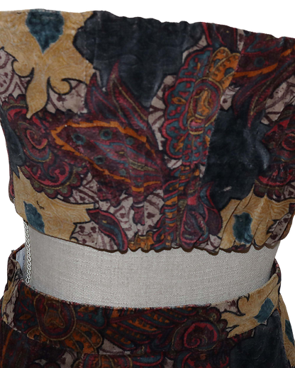 Ensemble Upcyclé - Jupe courte et top bandeau avec élastisque