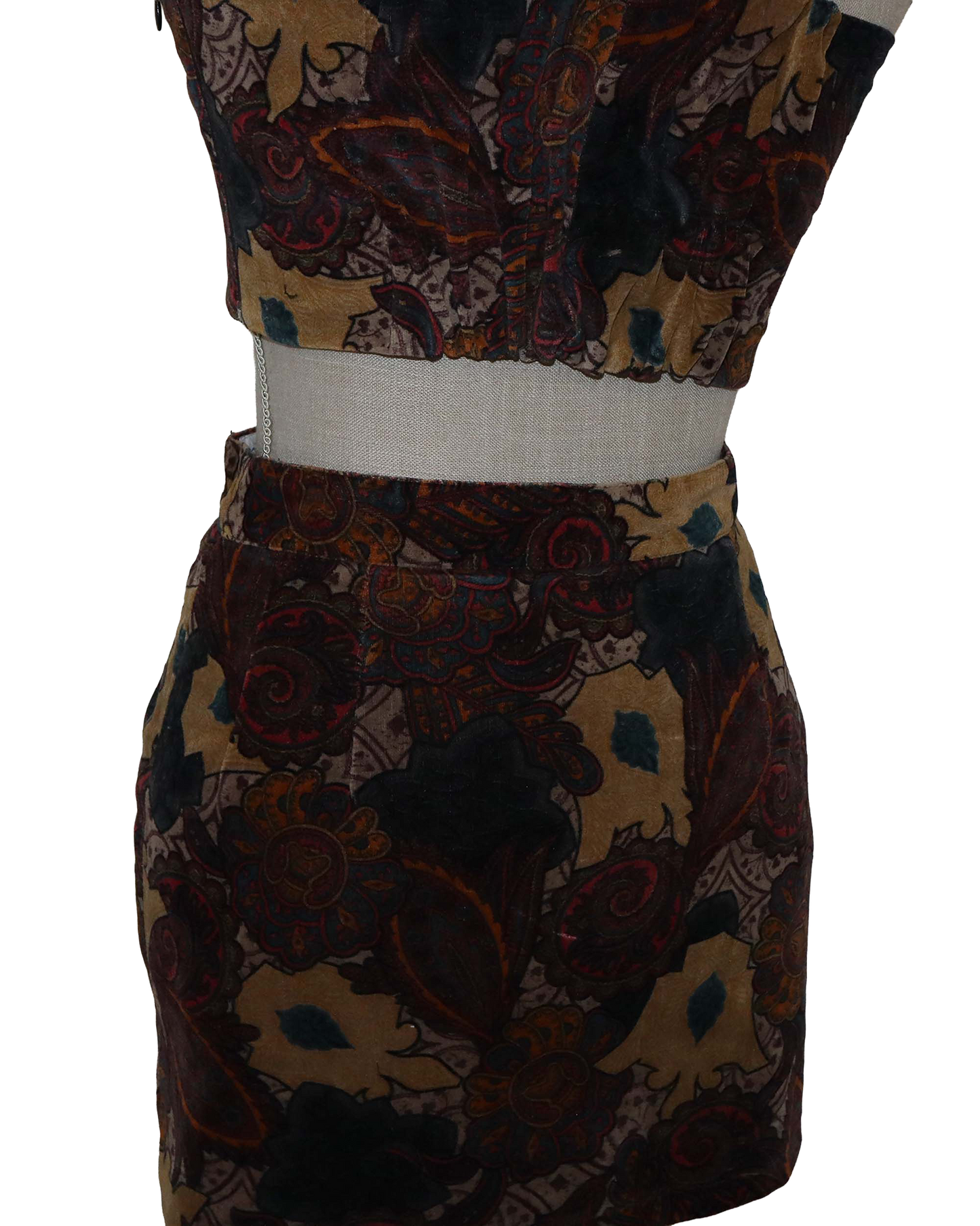 Ensemble Upcyclé - Jupe courte et top bandeau avec élastisque