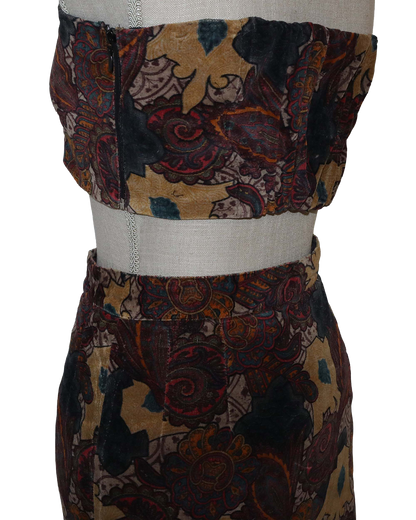 Ensemble Upcyclé - Jupe courte et top bandeau avec élastisque