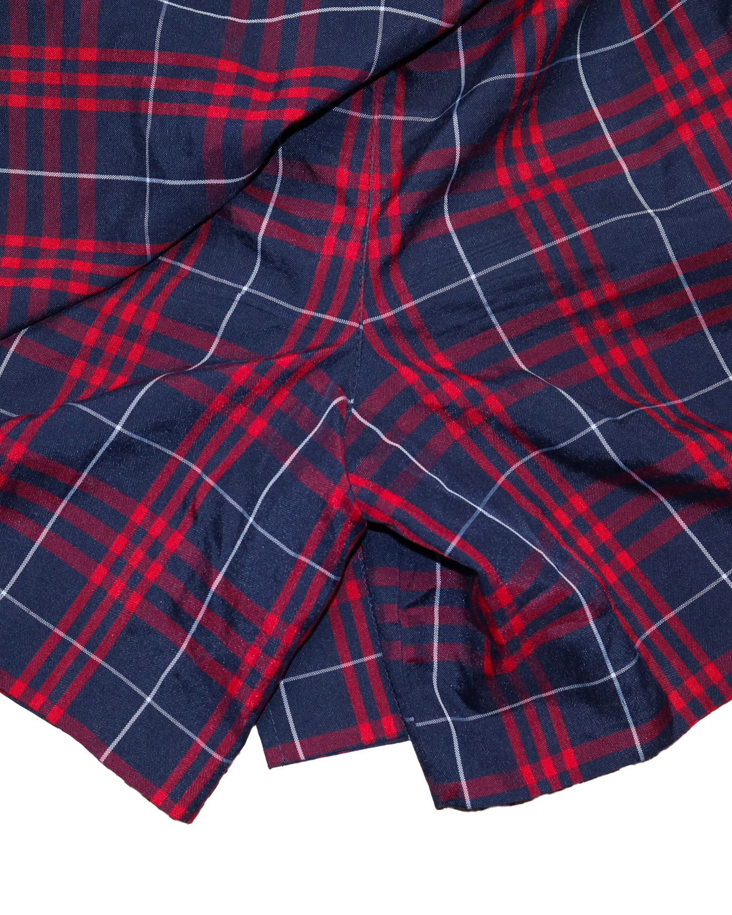 Jupe short à carreaux style portefeuille - S - Rouge et bleu