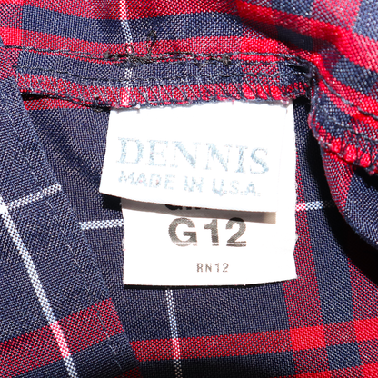 Jupe short à carreaux style portefeuille - S - Rouge et bleu