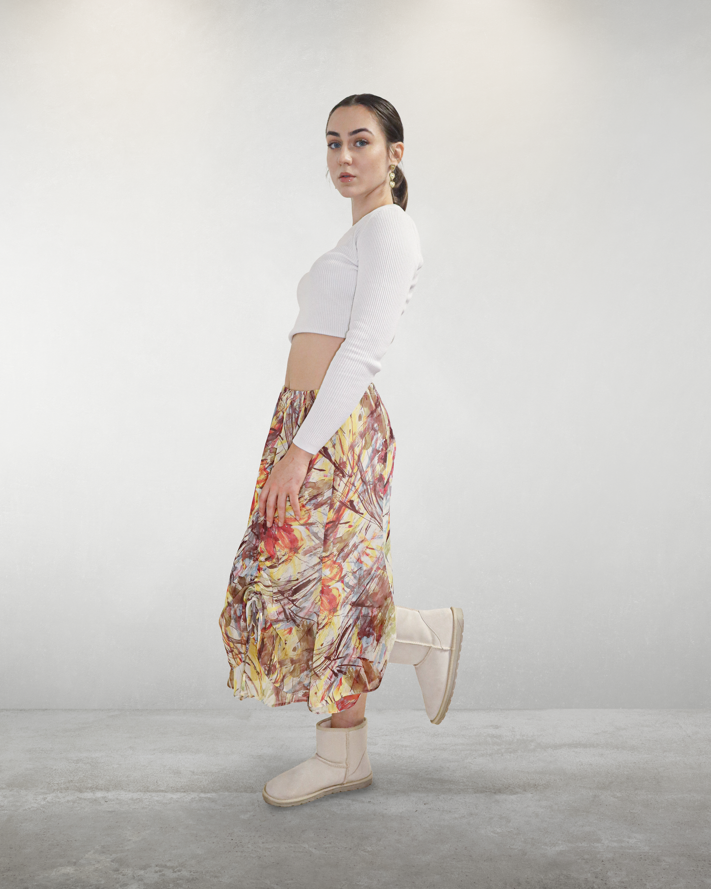 Jupe longue à motifs - M - Multicolore